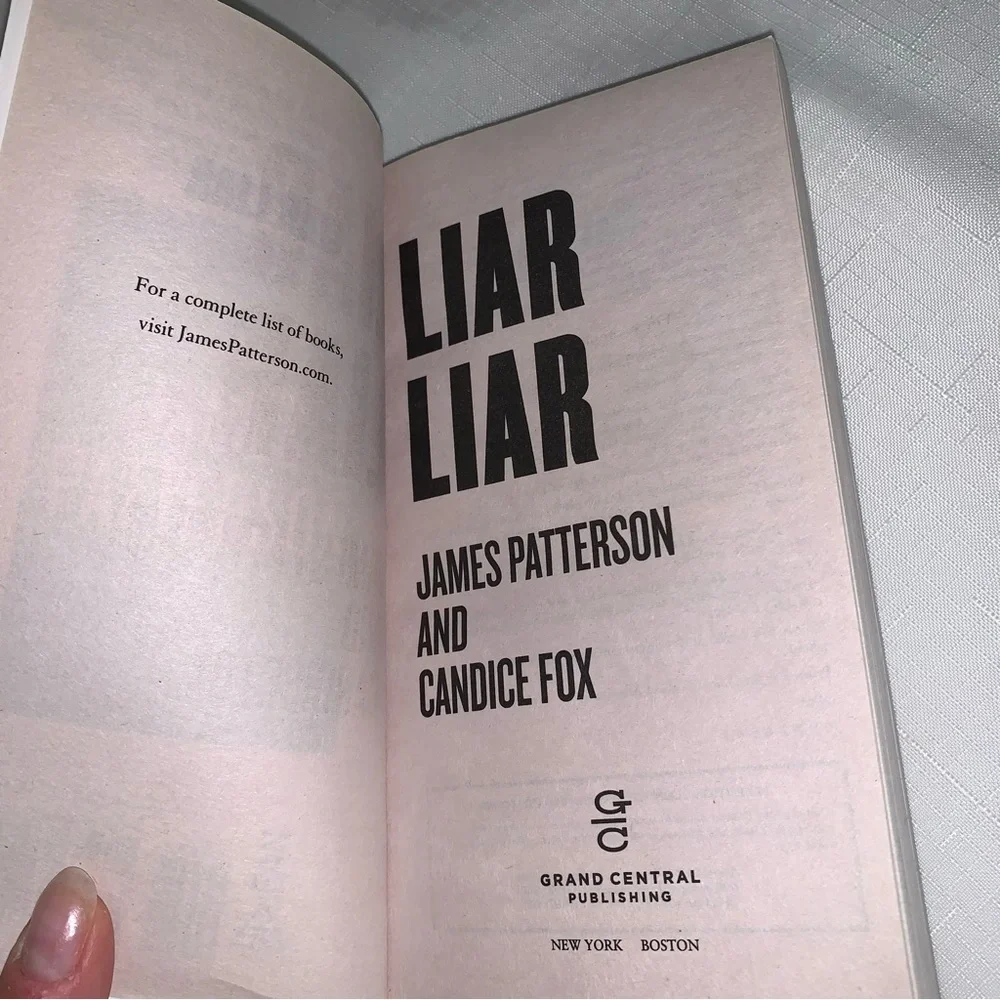 LIAR LIAR James Patterson Book Candice Fox Crime Mystery Thriller Suspense Read